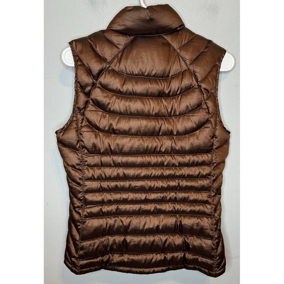 Bernardo Goose Down Vest Small Brown Women’s Quilted - Picture 2 of 8